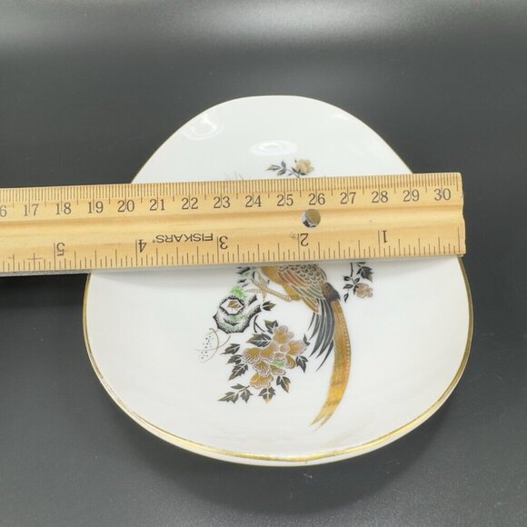 Vintage Perking East Fine Porcelain China Oval Dish Plate Pheasant Bird Pattern - Picture 3 of 13